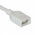 thumbnail image 1 of 2m USB 2.0 A Male to A Female Extension Cable - White, 1 of 2