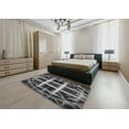 thumbnail image 5 of Ahgly Company Machine Washable Indoor Round Transitional Charcoal Black Area Rugs, 6' Round, 5 of 7