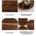 thumbnail image 6 of Solid Wood Serving Tray - Multipurpose Walnut Wood Snack, Dessert, and Fruit Platter for Kitchen, Dining Room, and Home Decor, 6 of 9