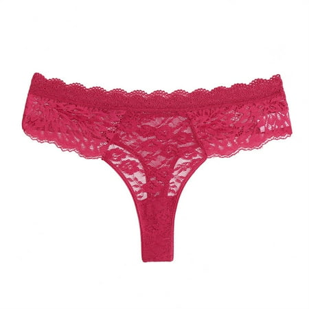 GHSOHS Womens Underwear Thongs Women s Underwear Bikini Womens Nylon Panties Ladies Panties Pattern Translucent Mid Waist Briefs Ladies Lace Thong Cotton Crotch Seamless Underpants Panty Pa XL