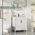 thumbnail image 4 of 30" Freestanding Bathroom Vanity with Ceramic Sink Top, Faucet, Classic Tapered legs, 4 of 9