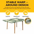 thumbnail image 4 of Sage Green Ombre Table Cloths for 3 Foot Rectangle Tables, Gradient Abstract Art Vintage Patio Waterproof Elastic Fitted Tablecloths, Washable Rectangular Table Cover for Camping, 4 of 8