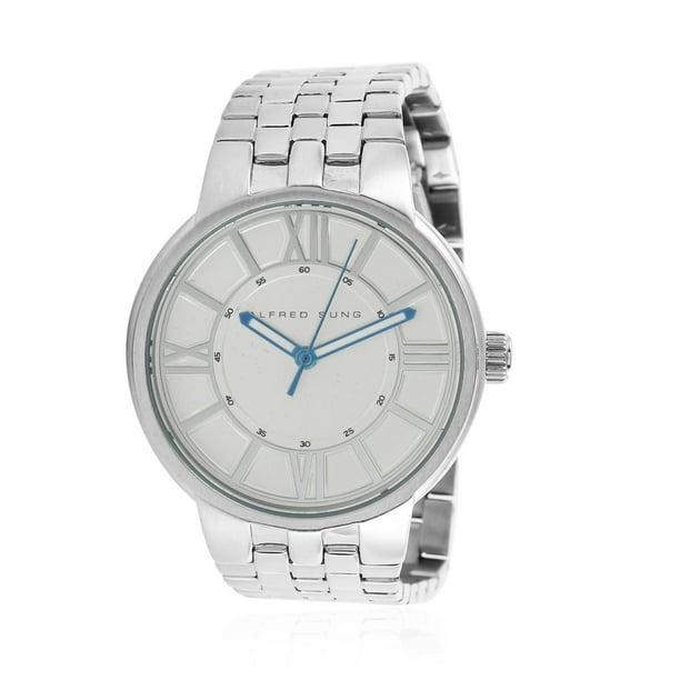 Shop LC - Alfred Sung Japanese Movement Bracelet Watch in Stainless ...