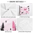 thumbnail image 4 of BZSMCE Makeup Bag Large Travel Cosmetic Bag with Adjustable Dividers Fashion Cranes on Coral Printed, 4 of 7