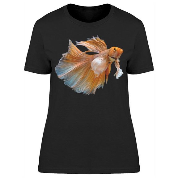 Orangy White Bottomview Betta T-Shirt Women -Image by Shutterstock, Female XX-Large