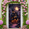 thumbnail image 3 of Gothic Haunted Castle Banner Full Moon Spooky House Halloween Decor for Haunted House Party Halloween Event Spooky Celebration, 3 of 9