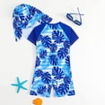 thumbnail image 5 of LRen Boy Swimsuits Graphic Print Two Piece Swim Suit Boys Beach Casual Casual Fashion Loose fit Kids Bathing Suits Toddler Boy Swimsuit Swimwear, 5 of 8
