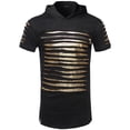 thumbnail image 1 of FashionOutfit Men's Cut Out Design Front Zipper Short Sleeves Top Hoodie, 1 of 3