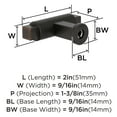 thumbnail image 5 of Amerock Balata 2 inch (51mm) Length Oil-Rubbed Bronze Cabinet Knob, 5 of 6