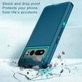 thumbnail image 4 of Compatible with Google Pixel 7 Pro Case,3-Layer Military Grade Drop Protection Anti-Slip Bumper Rugged Shockproof Dustproof Protection Phone Case,Green Teal, 4 of 7