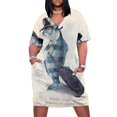 thumbnail image 2 of Vestido de piloto colgante para mujer, ropa de noche con bolsillos, estética veraniega., 2 of 7