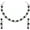 Silver Black, variant on Choker Pink, Rhinestone Necklace Set, Silver Plated