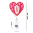 thumbnail image 4 of ZPAQI ID Card Lanyards Felt Badge Reel Retractable Badge Holder for Xmas Party Gifts, 4 of 14