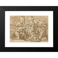thumbnail image 2 of Domenico Piola 14x11 Black Modern Framed Museum Art Print Titled - Madonna Surrounded by Saints, 2 of 5