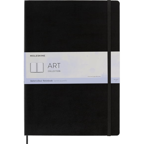 Moleskine Art Watercolour Notebook, A3, Black, Hard Cover (11.75 x 16.5)