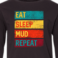 thumbnail image 4 of Inktastic Motocross BMX off Road Eat Sleep Mud Repeat Long Sleeve Youth T-Shirt, 4 of 5