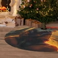 thumbnail image 6 of Lsque Sunset Maple Tree Fox Print Christmas Tree Skirt, Tree Skirt with Ties or Velcro, Perfect for Holiday Decorations, Halloween, and New Year-36", 6 of 7