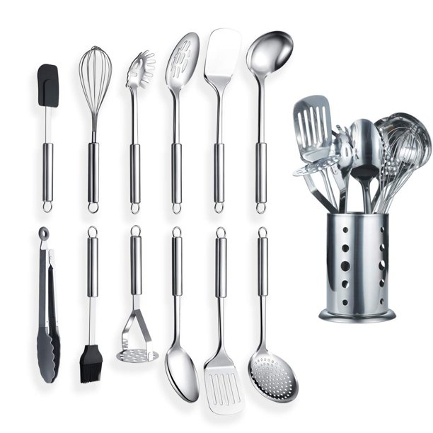 Juego de utensilios de cocina Berglander de acero inoxidable, 13 piezas