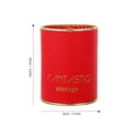 thumbnail image 2 of KALLORY 1Set Red Metal Pen Storage Stationery Tabletop Pen Holder for Family Friends, 2 of 8