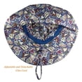 thumbnail image 4 of Sombrero para el sol para mujer, UPF50+, plegable, reversible, para playa, para exteriores, con ala ancha, color azul, 4 of 4