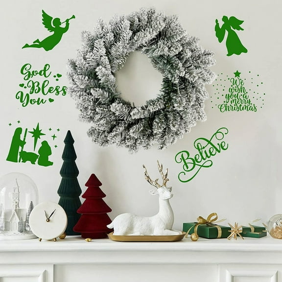 Pre-Assembled Snowflake Christmas Wreath, Artificial Decorative Garland for Front Door, Wall, Window – Indoor and Outdoor Holiday Decoration (18/20 Inch)