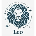thumbnail image 2 of Leo Zodiac Sign Adult White Crew Neck Long Sleeve Tee-Large, 2 of 6