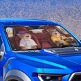thumbnail image 4 of HUIACONG Cat Road Trip Print Protector Car Windshield Sun Shade UV Reflective Heat Reflector Interior Protection Windshield Sunshade for Universal Fit Front Window, 4 of 7