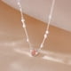 thumbnail image 2 of Collar de perlas de amor de moda para mujer, dulce collar de clavícula con forma de corazón rosa y amor para niña, regalo para niña, 2 of 6
