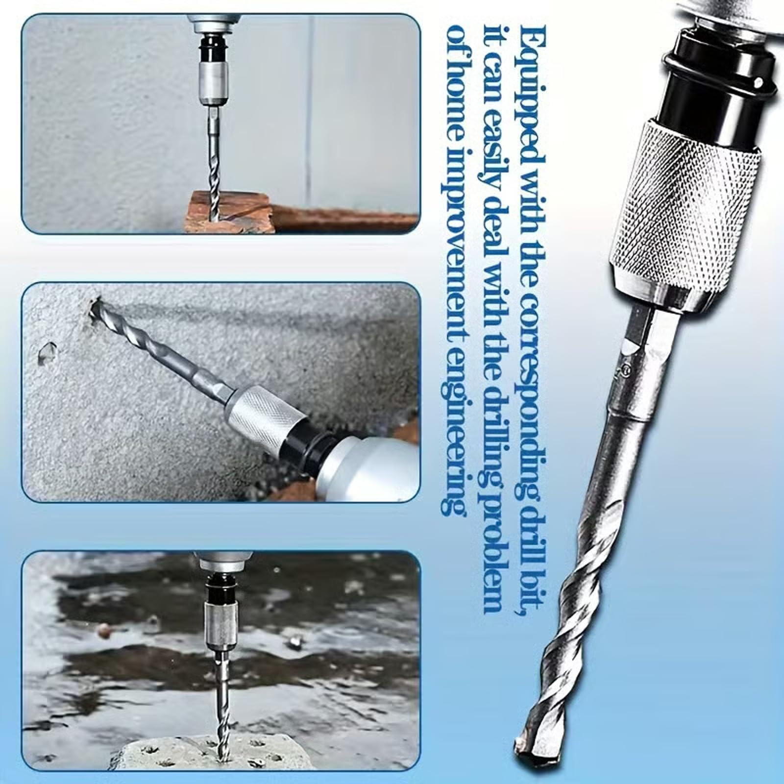 An Adapter Kit With Drill Bits. Hammer Adapter With Impact Drill Bits Set 5Pcs Multi Functional Hammer To Drill Converter With Adapter And 4 Hammers Bits Quick Release Adapters Converter