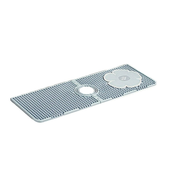 LLDYYDS 24 Inch Longer Faucet Mat for Kitchen Sink [5°Slope Fast Self-draining]Bathroom Kitchen Sink Splash Guard Silicone Sink Faucet Mat Splash Guard Kitchen Sink