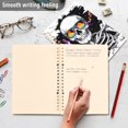 thumbnail image 4 of FORMRS 1-Subject Spiral Notebook 8" x 5" College Ruled 60 Refillable Sheet A5 Hard Cover, 2 Pack, Skeleton with Glasses, 4 of 7