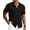 A-Black, variant on Mens Knit Polo Short Sleeve Knitted Button Down Polo Shirt Retro Guayabera Shirts Casual Beach Resort Wear Shirts Black