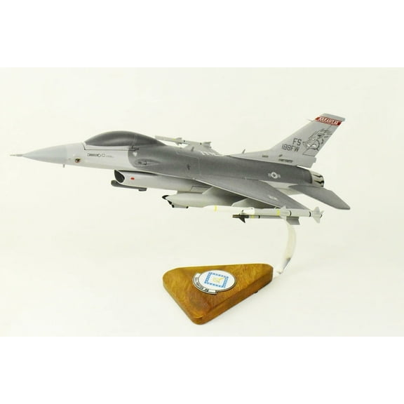 Lockheed Martin® F-16 Fighting Falcon®, 184th Fighter Squadron, 18" Mahogany Model
