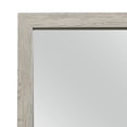 thumbnail image 2 of Transitional Style Square Mirror with Wooden Frame, Brown, 2 of 4