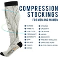 thumbnail image 4 of GZHJMY 1 Pair Peacock Feather Compression Socks for Women Men, Knee High Stocking for Running,Athletic,Medical, 4 of 7