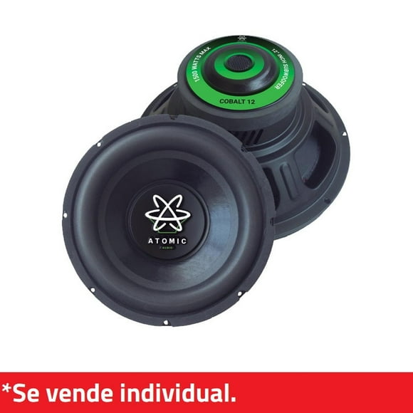 Subwoofer Doble Bobina Atomic Audio COBALT12 1500 Watts 12 Pulgadas 4 Ohms 750 Watts RMS High SPL y Atomic Audio COBALT12