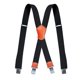 thumbnail image 1 of Tirantes para hombre con clips de metal muy resistentes, tirantes anchos y resistentes, talla única para hombres y mujeres, ajustables y elásticos, forma de X (1 pieza, negro), 1 of 5