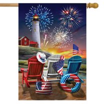 Briarwood Lane Beachfront Fireworks Fourth of July House Flag