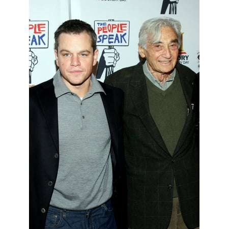 - Matt Damon Howard Zinn At Arrivals For The People Speak Premiere Hosted By History Jazz At Lincoln Center Rose Theater New York Ny November 19 2009 Photo By Rob KimEverett Collection Celebrity