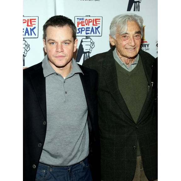 Matt Damon Howard Zinn At Arrivals For The People Speak Premiere Hosted By History Jazz At Lincoln Center Rose