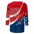 thumbnail image 6 of Htigea Fourth of July Tops for Women 3/4 Sleeve 1776-2026 Shirts Star Striped Print Tees Independence Day 250th Anniversary T-Shirts 03 Multicolor S, 6 of 7
