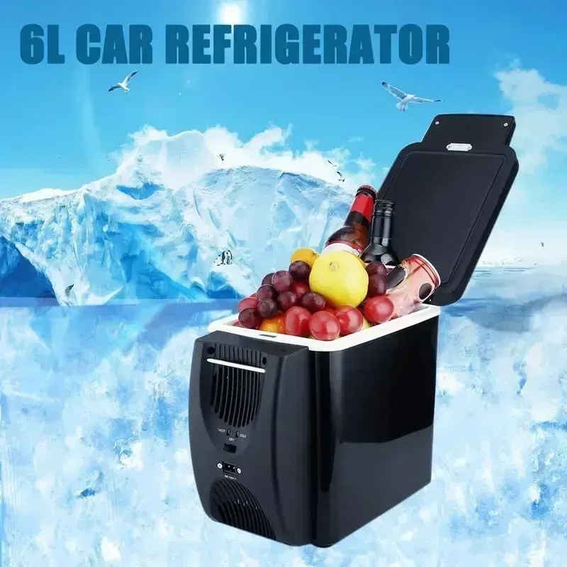 6L Portable Compact Mini Fridge 12V Car Refrigerator Freezer for Camping Traveling Electric Cool Box Summer Outdoor Fridge Amagi