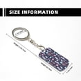 thumbnail image 3 of Uemuo Watercolor Marine Animals Pattern Rectangular Metal Keychain - Durable, Stylish, and Personalized Key Ring for Men and Women,Engraved Keychain,Gift Slim Sturdy Keychain, 3 of 7
