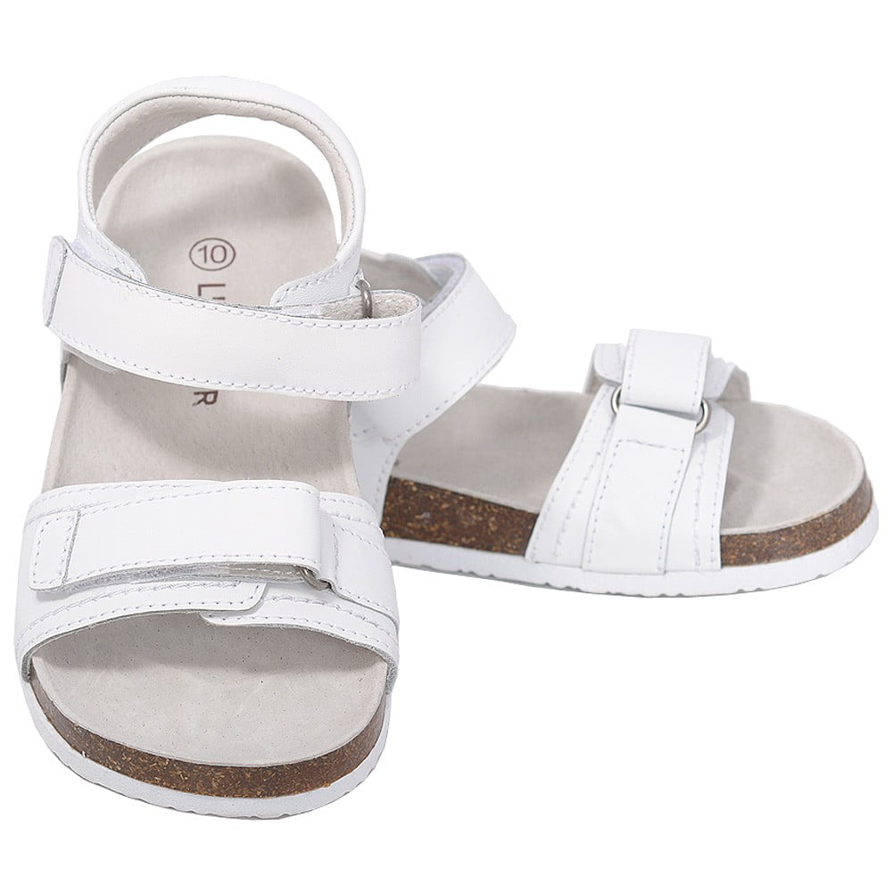 little girls white sandals
