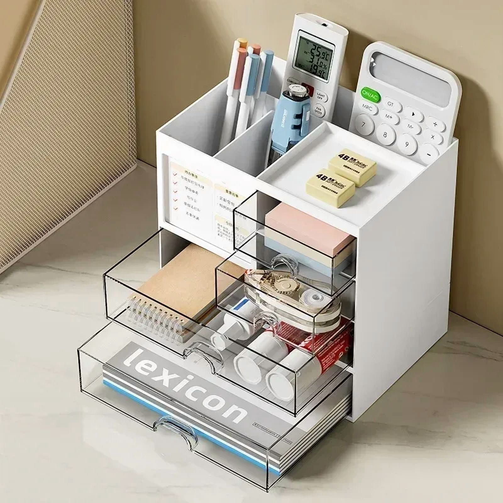 Stationary Organizer For Desk Stationery Holder Desk Makeup Organizer Storage Box Stationery Accessories Pen Organizer