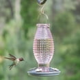 thumbnail image 5 of Perky Pet Vintage Glass Hummingbird Feeder (Cranberry Pink), 5 of 6