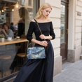 thumbnail image 5 of FORMRS Women Crossbody Purse with Chain Strap Vegan Leather Shoulder Handbag, Night Floating Whale, 5 of 7