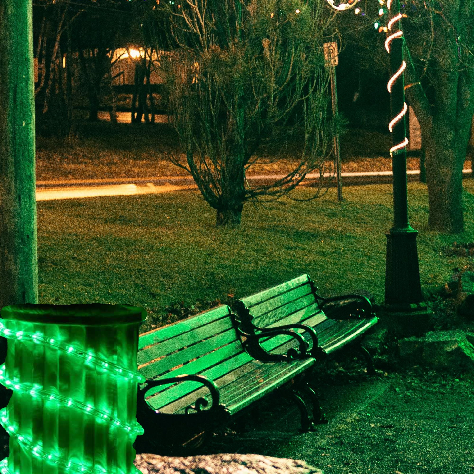 LEDクリスマスライト 暖色系 緑色ケーブル Northlight Flexible Incandescent Outdoor Christmas Rope Light