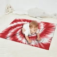 thumbnail image 2 of Red White Tie Dye Spiral Pattern Blanket,Comfortable Soft Flannel Throw Blanket,All Season,Warm Lightweight Blankets for Sofa Bed Couch Living Room Chair,30"x40", 2 of 4