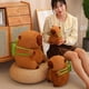 thumbnail image 5 of Juguete de peluche, juguetes de peluche de capibara de dibujos animados, muñeca de peluche de capibara con mochila de tortuga, lindo peluche de capibara, 5 of 5